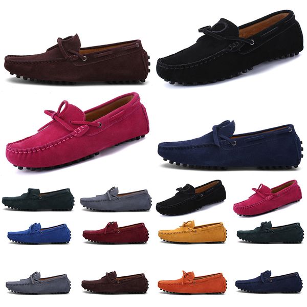

2021 non-brand men running shoes triple black grey navy blue pink wine red brown green mens fashion trainer sneakers outdoor jogging walking