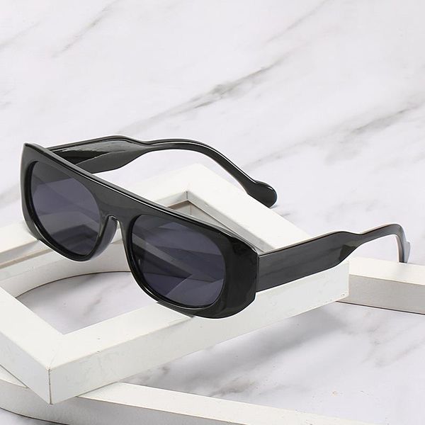 

sunglasses fashion simple flat trend retro transparent for women outdoor driving street shooting glasses, White;black