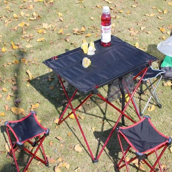 

camp furniture outdoor folding ultra-light aluminum alloy portable camping picnic table t8na