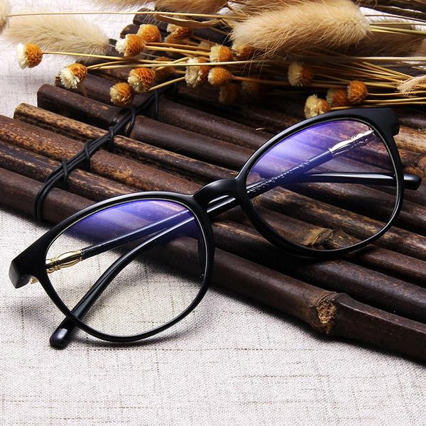 

fashion sunglasses frames clear glasses frame for women vintage round eye female plastic transparent optical e063, Black