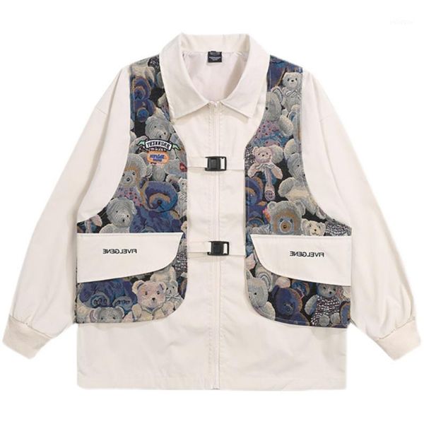 

men's jackets baseball jacket spring and autumn fashion loose- lns port casual button m-xxl, Black;brown