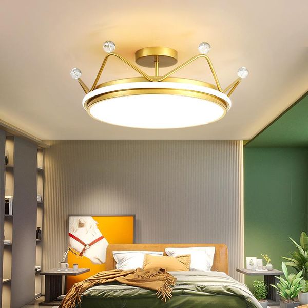 

ceiling lights 2021 modern led lamp chandelier lighting with crown shape for bedroom home decoration 110v/220v moe