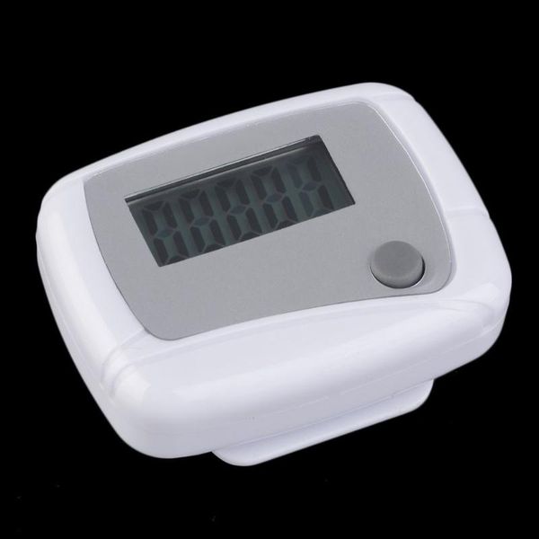 

counters portable mini digital lcd running step pedometer walking distance counter white color high quality