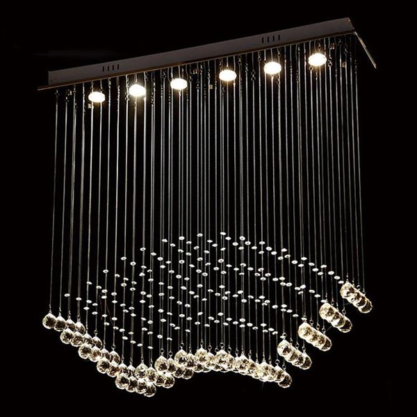 

luxury design living room led light crystal chandelier modern lighting gloss suspension 110v-220v pendant lamps