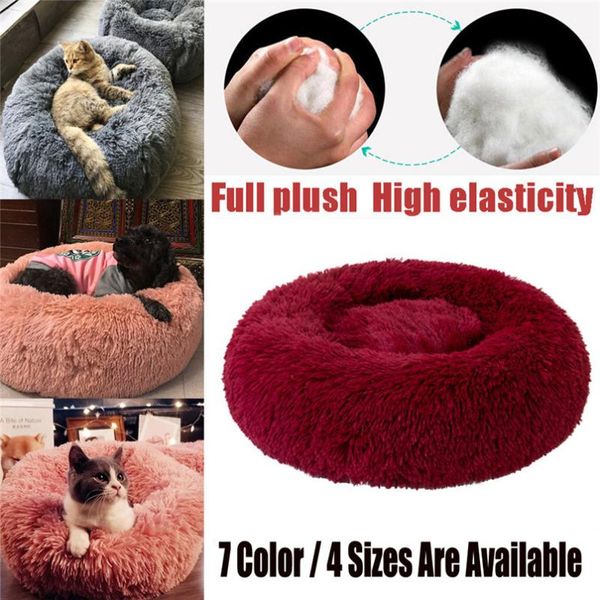 

dog beds for small dogs xxl full velvet elastic cat pet nest litter kennel cat's house hondenmand donut 30s24 kennels & pens