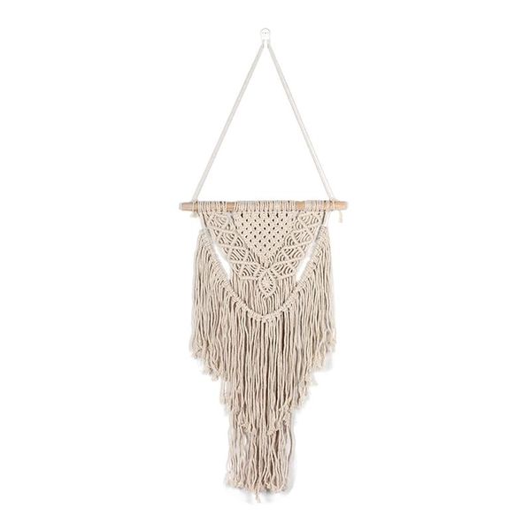

tapestries macrame wall hanging hand woven art tapestry with tassel - creativity boho wedding home backdrop decoration