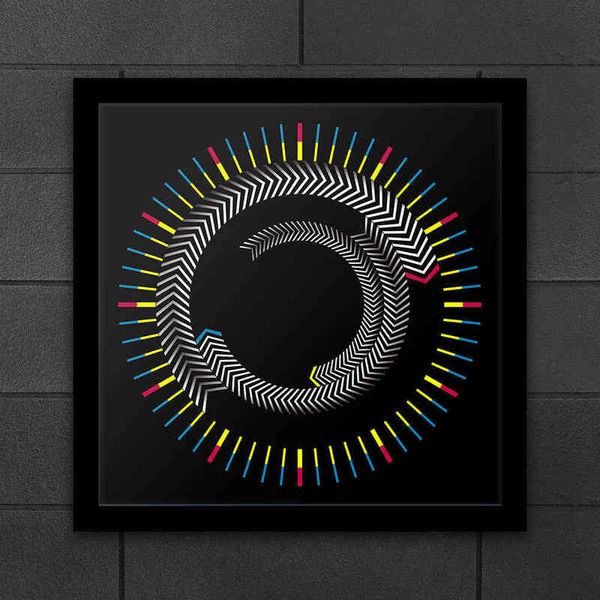 Novidade Tempo de Madeira Quadrado Quadrado Tabela Relógio Placa de Rotação Setas Colorido Relógio De Parede Moderno Design Desktop Graphic Art Watch H1230