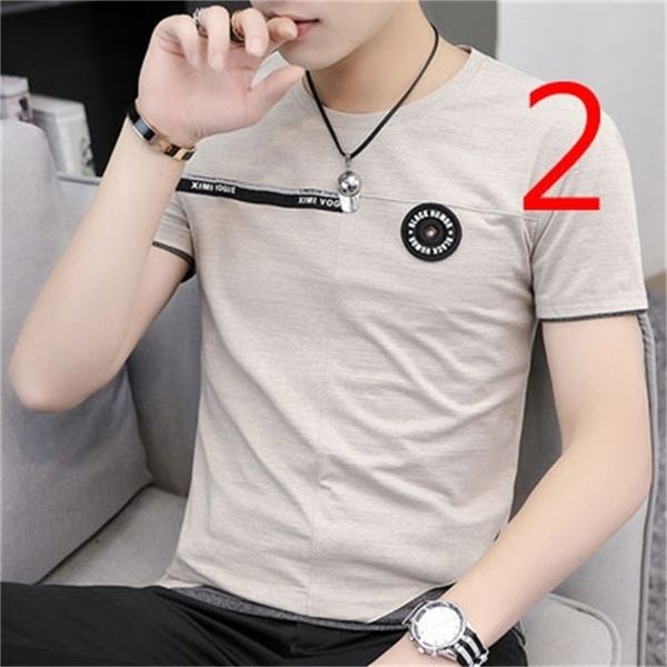 

summer hong kong style printed casual short-sleeved t-shirt loose t-shirt tide brand boys clothes 210420, White;black