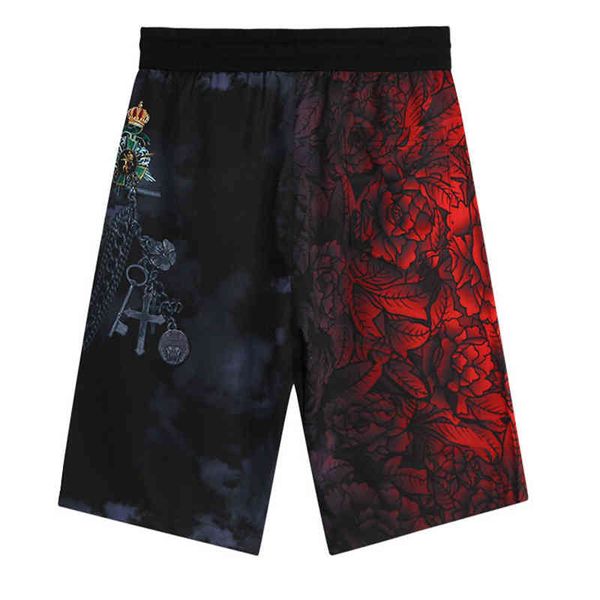 

short casual printing summer loose design mens shorts cotton, White;black