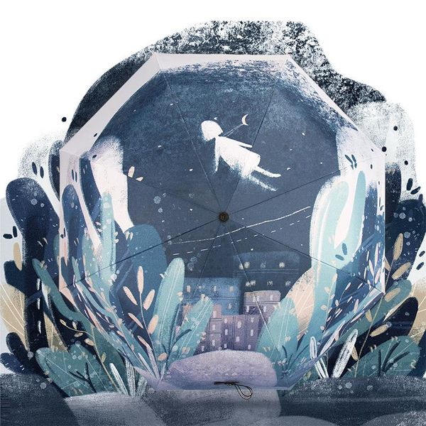 

umbrellas fully automatic folding umbrella rain and compact portable sun protection