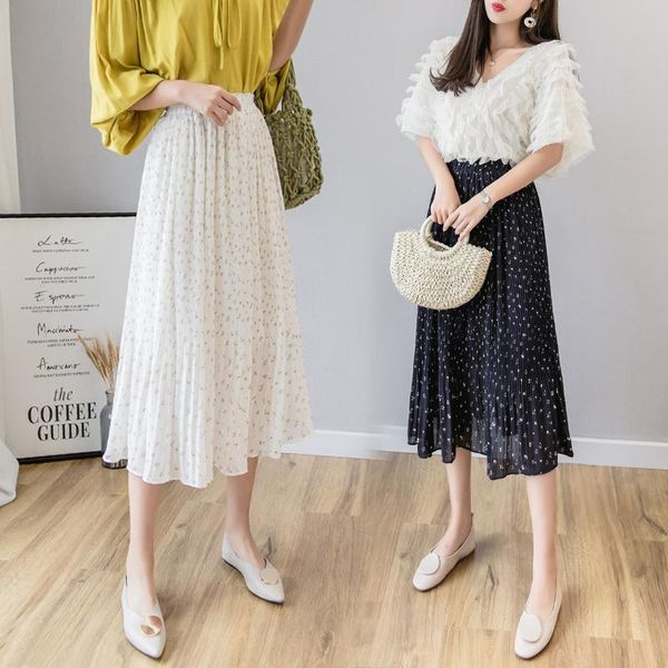 

skirts chiffon skirt for women in spring and summer 2021, Black