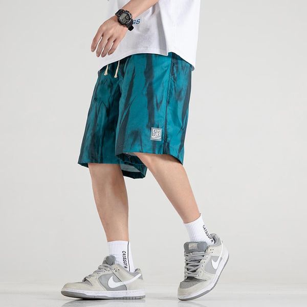 

men's shorts summer beach men printed pattern elastic waist loose short pants fashion causal plus size 5xl trousers male, White;black
