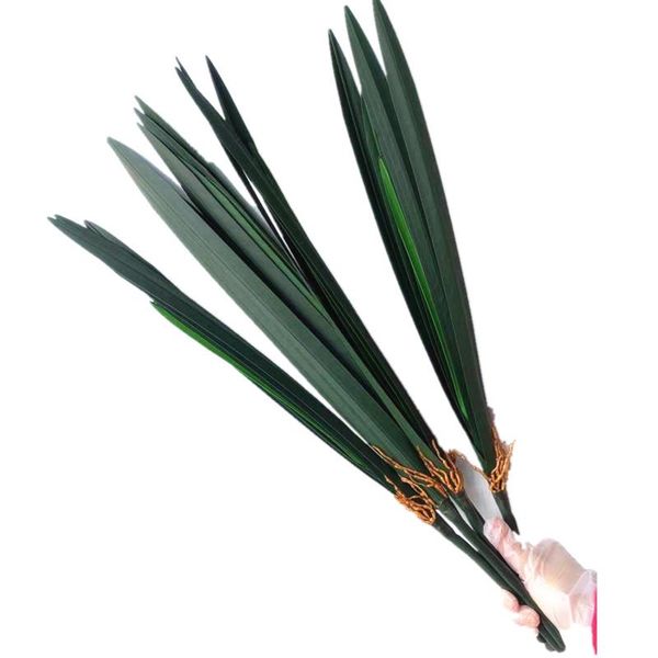 

one plastic cymbidium orchid plant artificial greenery 7 leaf/branch butterfly leaf 61cm for floral arrangement part decorative flowers & wr