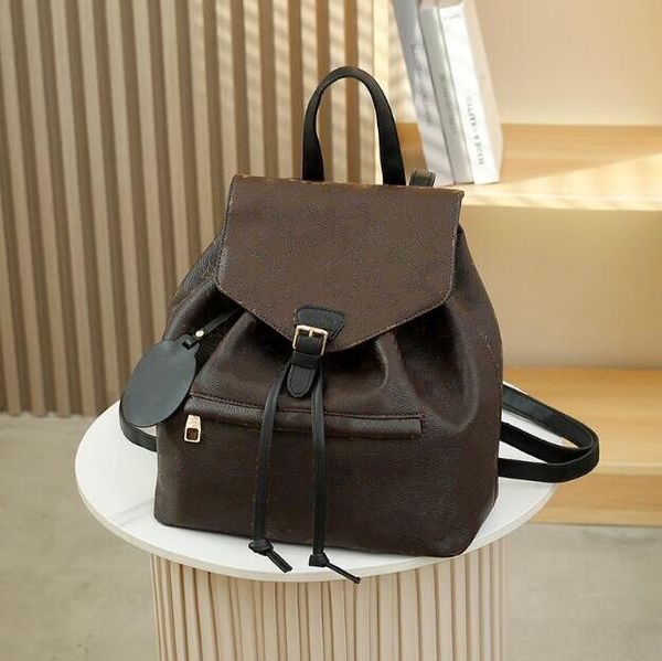 

fashion brown old flower women's outdoor sport backpack shoulder bags totes handbag cross body cosmetic bag cell phone pocket wallets c