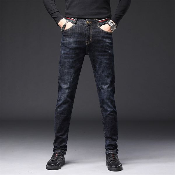 

men's denim blue all-match casual jeans 210723