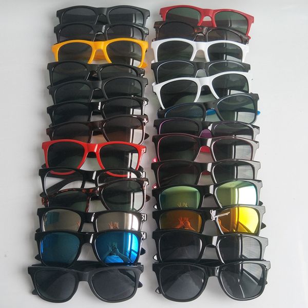 

vintage sunglasses for men brand square designer woman glasses reflective coating eyewear 26 color, White;black