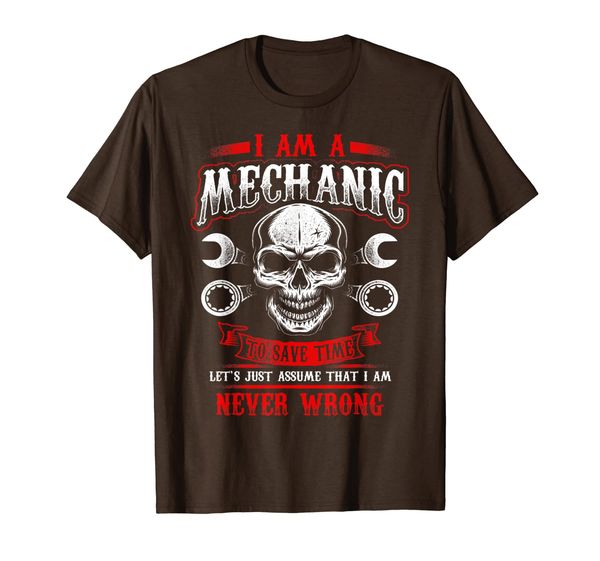 

i'm a mechanic funny grease monkey t-shirt, White;black