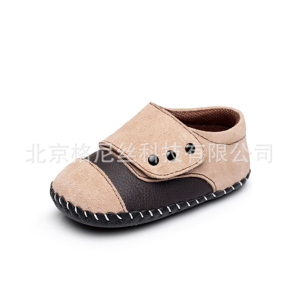 

2020 new children's color matching leather walking breathable and comfortable flat shoes (6-24 months) 10003cl