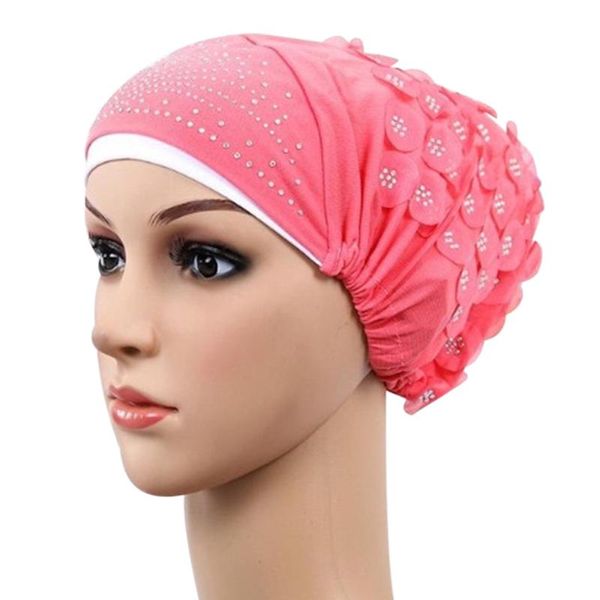 

beanie/skull caps women beanie scarf head wrap cap muslim ruffles flower turban bonnet hat bandana chemo headband cancer sombrero, Blue;gray