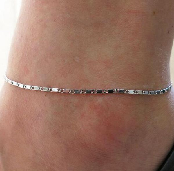 

european and american foot simple street sbare chain anklets, Red;blue