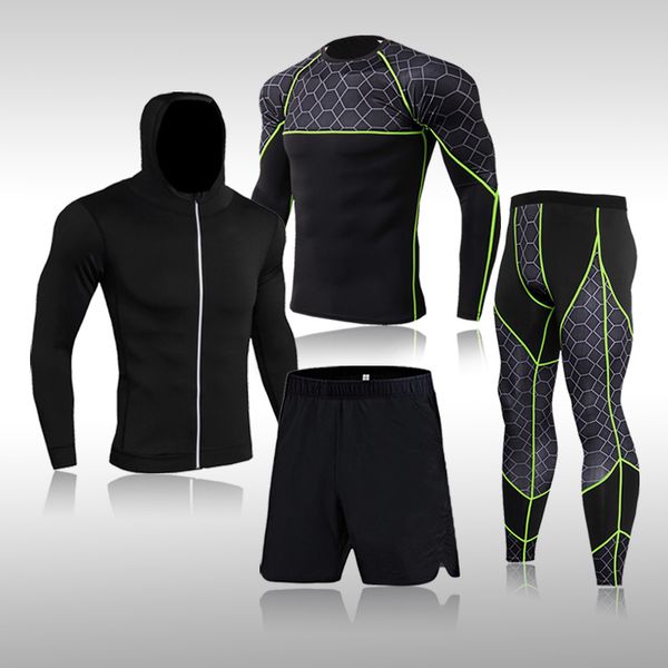 

men clothes football team shirt men's quick-drying sportswear compression suit fitness training suit underwear leggings