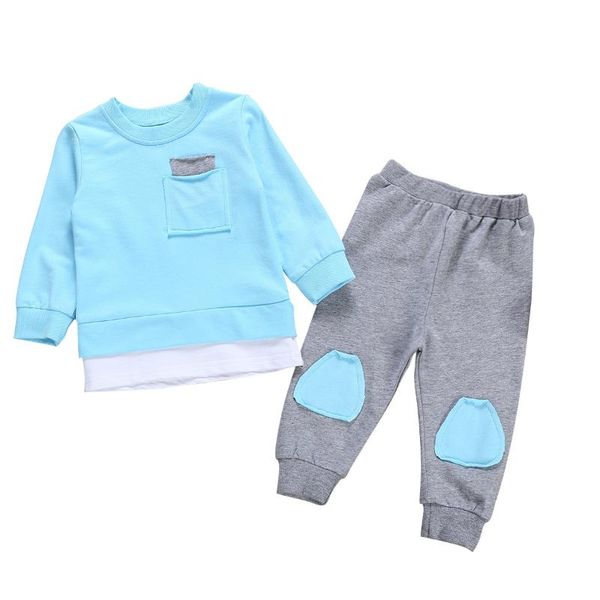 

clothing sets casual child clothes long sleeves t-shirt +kids pants boys'clothing outerwear, White