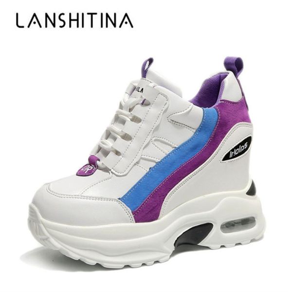

fashion women ankle boots autumn platform boots hidden increasing sneakers 10 cm heels wedge boots woman breathable shoes y200723, Black