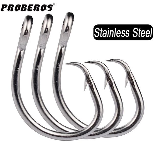 

3/5pcs saltwater fishing hooks 13/0-14/0-15/0-16/0# jigging fishhooks stainless steel circle takle