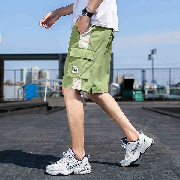 

men's shorts summer casual mens elastic waist cotton beach male fashion breathable homme ux6g, White;black