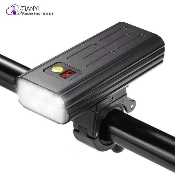 

other led lighting usb rechargeable bike headlight with digital display screen, super bright 3000 lumens front lights and back rear