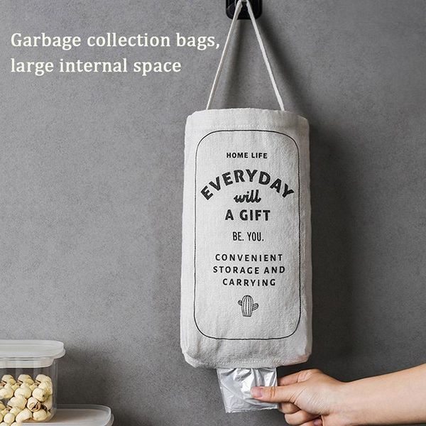 

storage bags portable garbage bag wall-mounted plastic dispenser environmentally friendly hanging organizer kitchen container