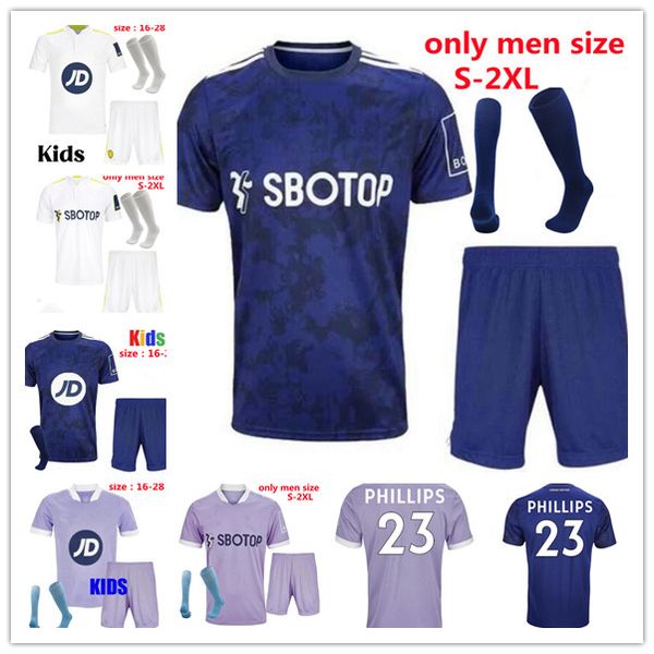 

21 22 leeds soccer jerseys 10 raphinha fans version 2021 2022 t roberts harrison hernandez costa bamford alioski clarke men kids kits socks, Black;yellow