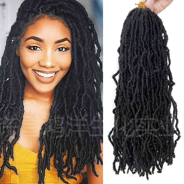 

re401 irregular chemical fiber crochet wig nu locks dirty braid, Black