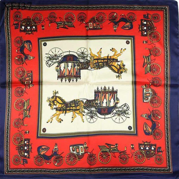 

scarves small square scarf carriage printing fashion silk satin wild decorate bags hair band 2021 women, Blue;gray