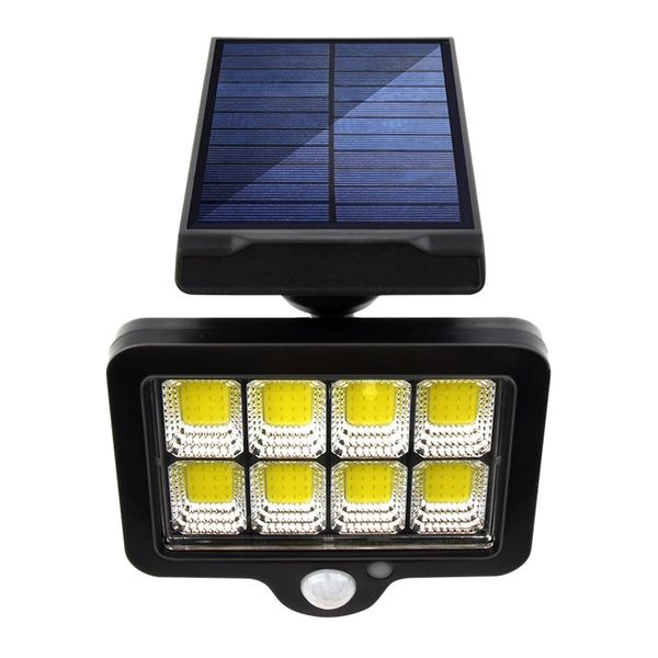 

20w ip67 waterproof outdoor solar powered led wall light for home garden lamp - four grid 140cob remote control