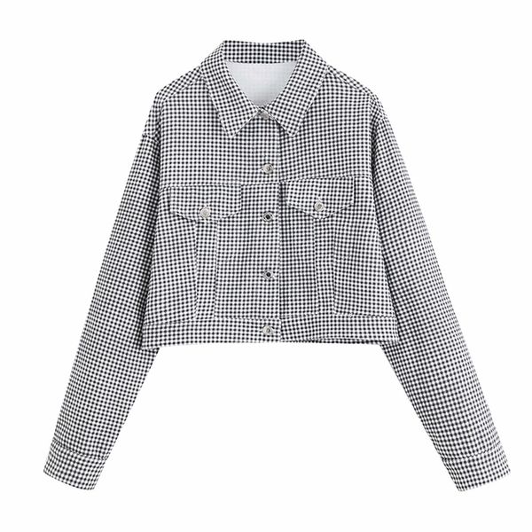 

jeans jacket and coats for women autumn plaid casual short denim chaqueta mujer casaco jaqueta feminina 210531, Black;brown