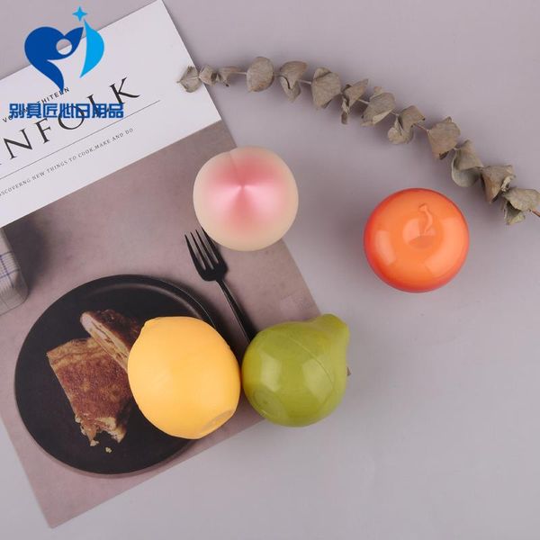 

delicate fruit shape plastic peach pear apple cosmetics jar empty cosmetic containers travel portable storage bottles & jars