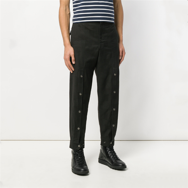 

men's pants fall casual m-6xl oversized all-match cargo with a mid-waist nine-point, Black