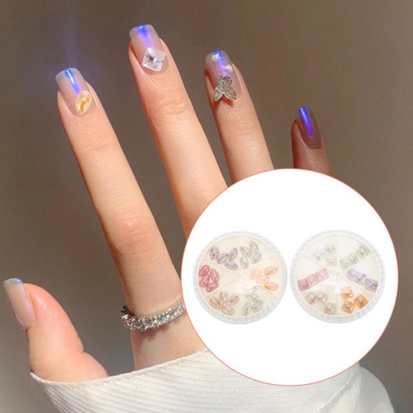 

nail art equipment 2pcs adornments decorative studs manicure diy ornaments for salon, Silver
