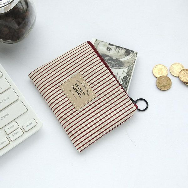 

storage bags coin purse four colors available zipper home tools canvas mini card holder