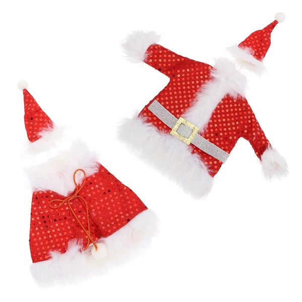 

christmas decorations 2pcs santa clothes bottle covers champagne