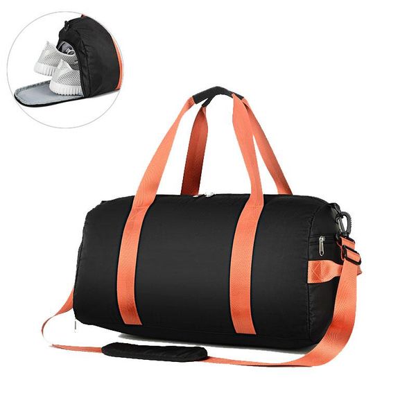 

men waterproof sports suitcase women travel luggage crossbody bags casual shoe wet storage gym overnight solid handbags s002 duffel
