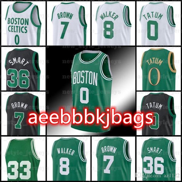

tatum 8 kemba 7 jaylen basketball jerseyswalker 0 jayson brown 36 marcus men smart stitched z11, Black;red