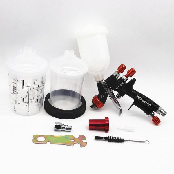 

professional spray guns 1.2mm gun with pps tank paint air 250 /400cc mixing cup and adapter airbrush