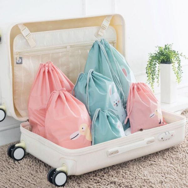 

storage bags portable waterproof cartoon travel pouch suitcase shoes underwear bag organizer clothes packing drawstring
