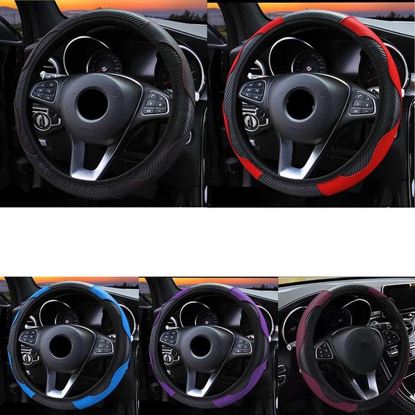 

steering wheel covers car cover breathable anti slip pu leather decor