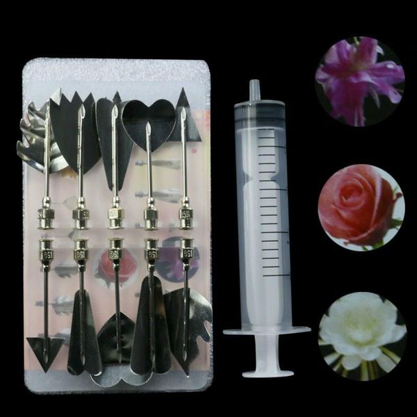 

cake tools 11pc 3d puding nozzle flower jello jelly art pudding decorating mold with needle
