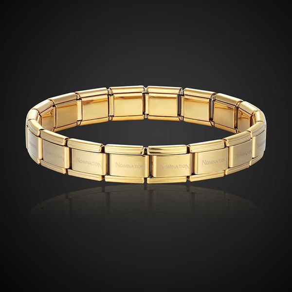 

lanruisha - stainless steel bracelet, famous brand jewelry, popular style, elastic letters, fashion, Golden;silver