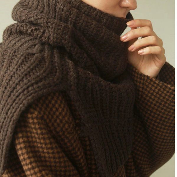 

scarf 100% wool shawl women's knitwear scarfs, Blue;gray