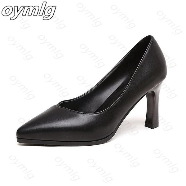 

fashion casual pumps patent leather pointed toe square heel shoes slip-on special women's dress, Black